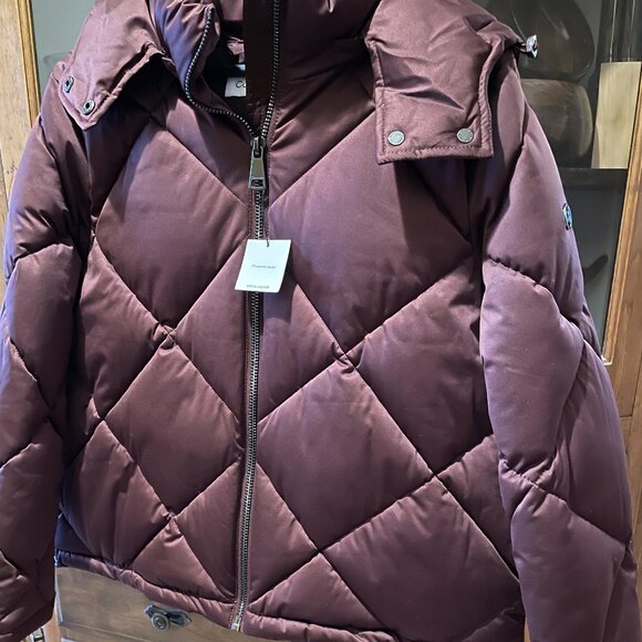 $300 Calvin Klein Sorona Aura Plant Based Quilted Puffer, Women's Size Large - Picture 3 of 16